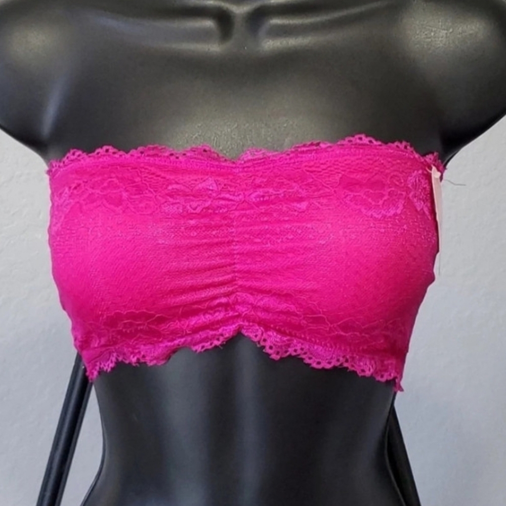 Anemone Hot Pink Lace Bandeau Size Small/Medium